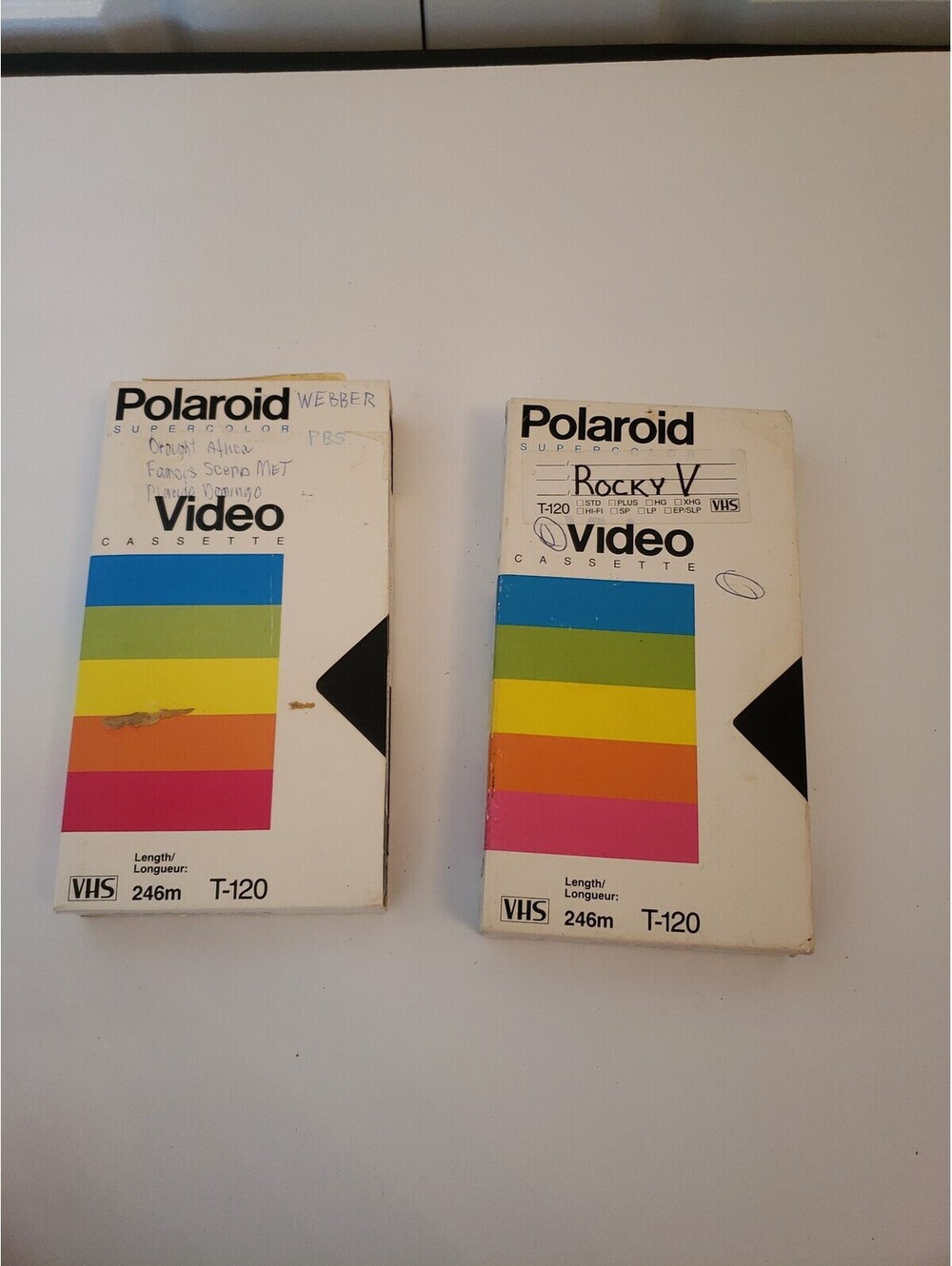 Polaroid VHS Prerecorded VCR Vintage Movies Rocky V Placedo Domingo